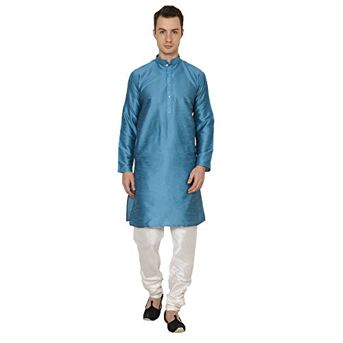 Image of Royal Kurta Men's Cotton Silk Plain Solid Long Only Kurta