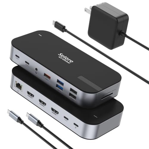 Image of Selore 3 HDMI Docking Station with Charging, Triple Display Docking Station