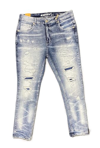 M.Society - Mens Stretch Skinny Fit LT.Blue Jeans (MS-80313)