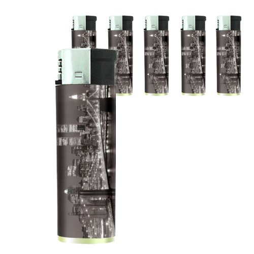 Set de 5 Encendedores Electrónicos Recargables con Diseño miniatura 1
