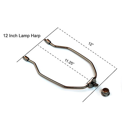 image for I Like That Lamp Complete Lamp Harp Set (1 Pack) - Silver 12