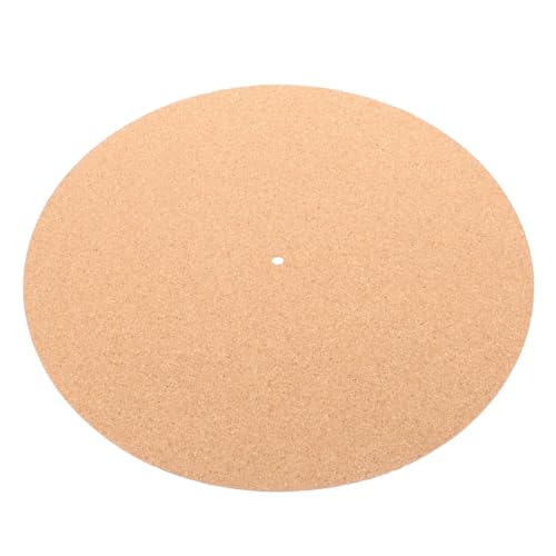 Toyvian Cork Mat for Record Player Vinyl Record Turntable Mat Sturdy Slipmat Vibration Reduction Scratch Prevention