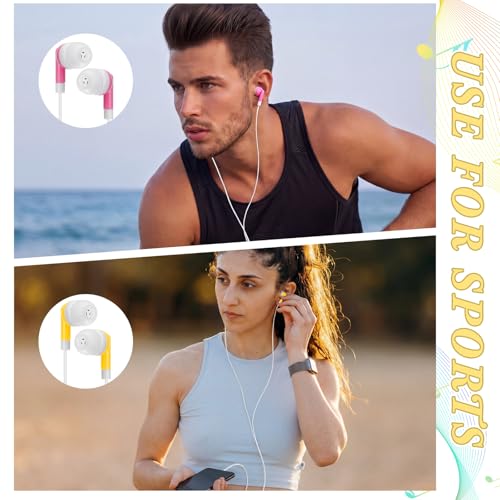 Image of Kigeli 300 Packs Wired Earbuds Bulk, Multicolor