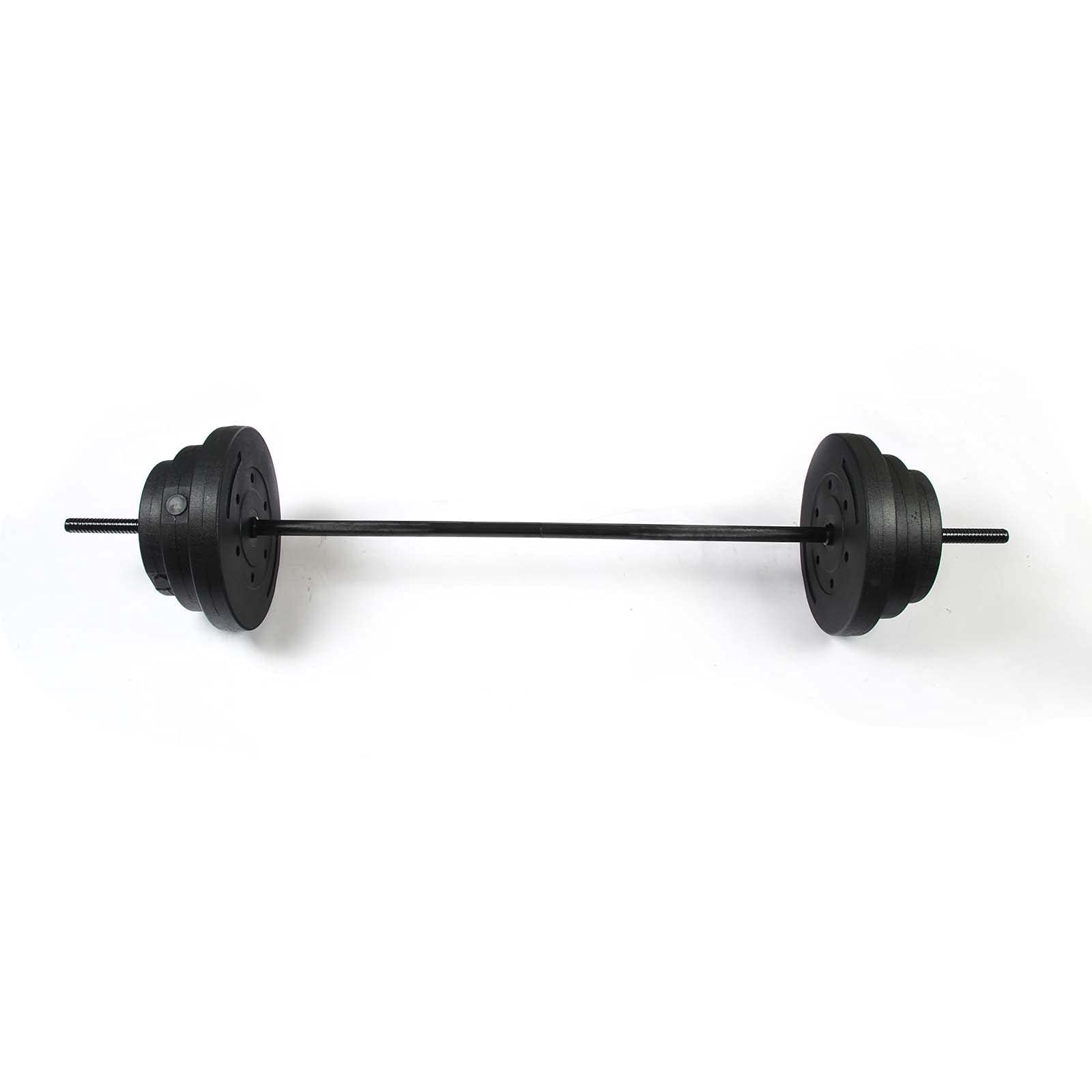 KEBOO Zestaw hantli i sztangi seria 300 50 kg z 18 talerzami, 2 gryfami 40 cm i 2 gryfami 75 cm