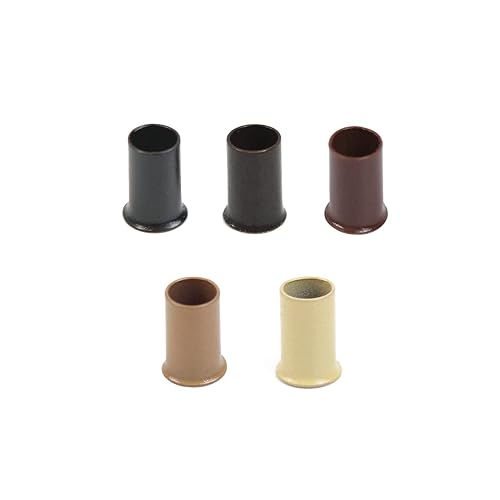 Miniatura 3 de 1000 piezas de 0.134 in de micro anillo de eslabones de cobre tubos de cuentas para extensiones de cabello humano I-Tip (negro + marrón oscuro +