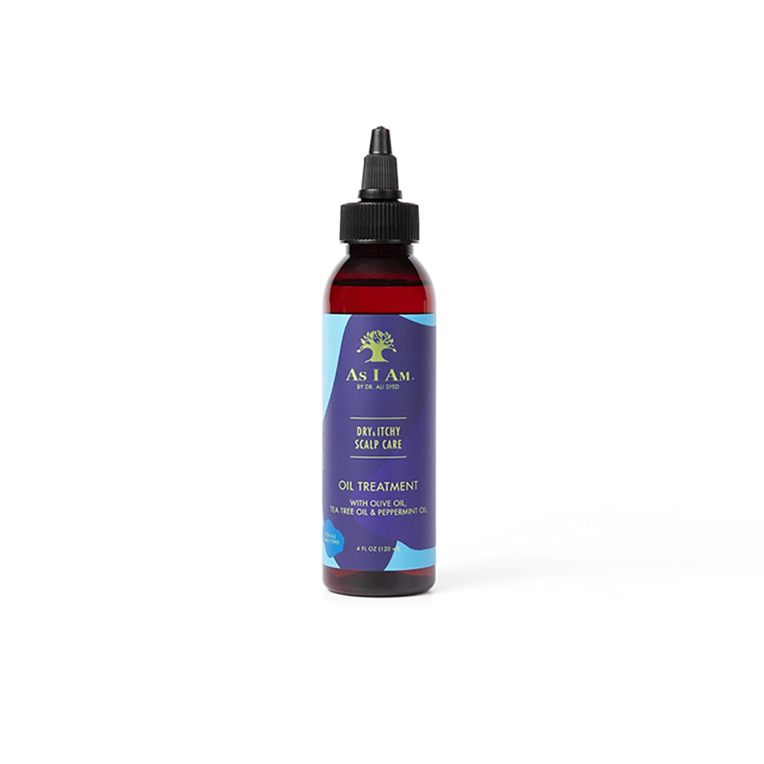 As I Am Dry & Itchy Scalp Care Oil – 4 ounce – Nourishes and comforts dry and itchy scalp – With Olive Oil, Tea Tree Oil & Peppermint Oil As I Am Dry & Itchy Scalp Care Oil – 4 ounce – Nourishes and comforts dry and itchy scalp – With Olive Oil, Tea Tree Oil & Peppermint Oil