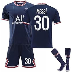 PSG Equipacion Futbol Niño 21/22 Azul Camiseta PSG Niño, Equipacion PSG Niño, Sport Camiseta, Pantalones Cortos y Calcetines, Camisetas de Futbol
