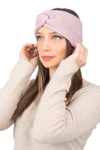 Dalle Piane Cashmere Womens Wool Blend Headband, Pink