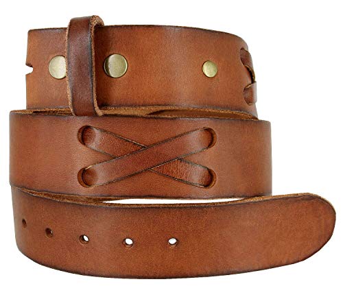 Classic Casual Jean Belt Genuine Full Grain Leather Belt or Strap 1-3/4" (45mm) Wide3