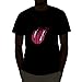 Emazing Lights Lips Sound Activated Light Up Rave Tee (Large)