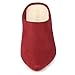 Allegra K Women's Pointed Toe Slip On Block Heel Slide Red Mules - 8.5 M US