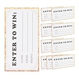 JOINPAYA 50 Piezas Unidades Papeletas Sorteo Cartulina con Espacio para Nombre Correo Electrónico y Teléfono Boletos Sorteo para Concursos Rifas y Eventos Organizados