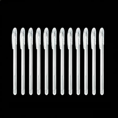 LifgWas Lot de 12 stylos à encre gel blanc à pointe fine de 0,8 mm pour artistes Stylos à bille blancs pour papier noir, esquisse, dessin, livres de coloriage pour adultes, Illustrations et notes