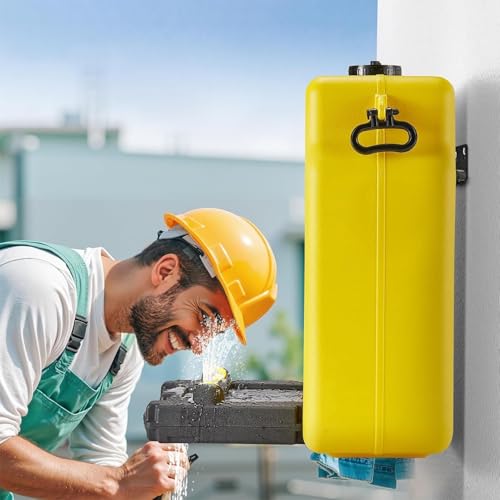 Douche de sécurité murale 53 L pour neutraliser les projections chimiques