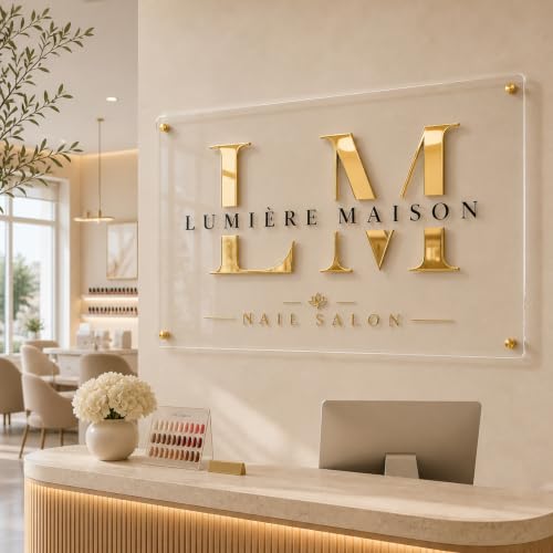 Image of Custom Acrylic Business Sign, Personalized 3D Logo for Office Wall