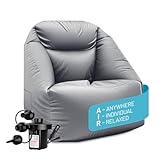 Charge maximale : le pouf convainc par sa robustesse avec des fermetures éclair et des coutures solides – durable, résistant et parfait pour les aventures en plein air. Le système de chambre gonflable stable assure une répartition optimale du poids.