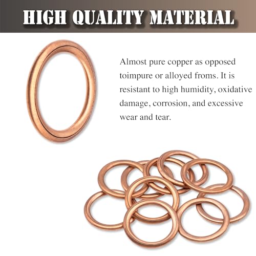 Image of 10 PCS Engine Oil Drain Plug Gasket Crush Washer Replacement for M16 11137546275 Gasket Ring Fits for MINI Cooper, R56, Clubman, Cabrio, Coupe, Roadster, Countryman, Paceman