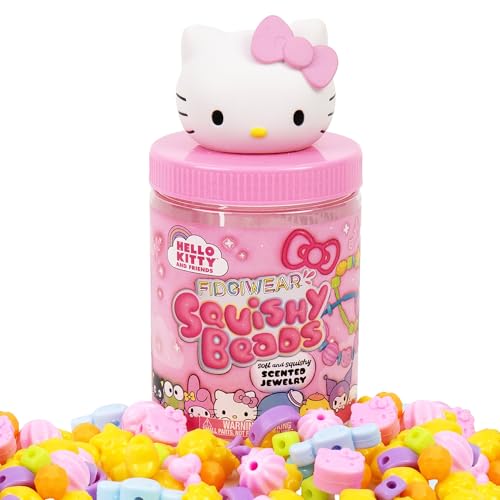 Hello Kitty and Friends Fidgiwear Squishy Beads Create Soft Squishy Fidget Jewelry with Reusable Stretchy Cords