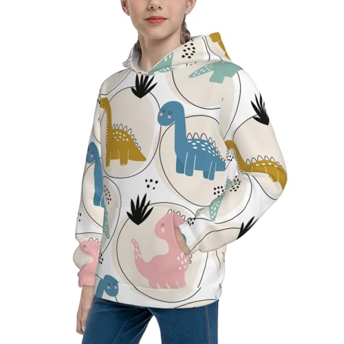Cute Dinosaurs Kid Hoodies Boys Sweatshirts Girls Pullover with Pocket2