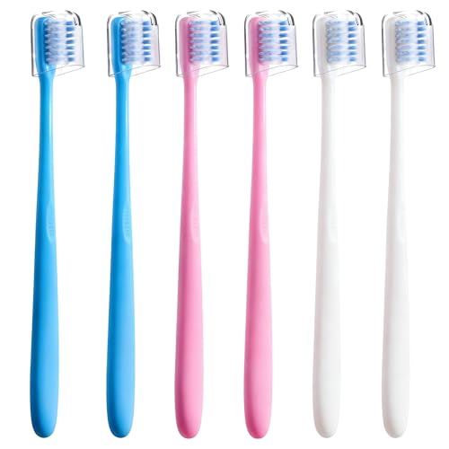 Fremouth Cepillo de dientes ortodóntico en forma de V para aparatos ortopédicos, cerdas suaves, 6 unidades