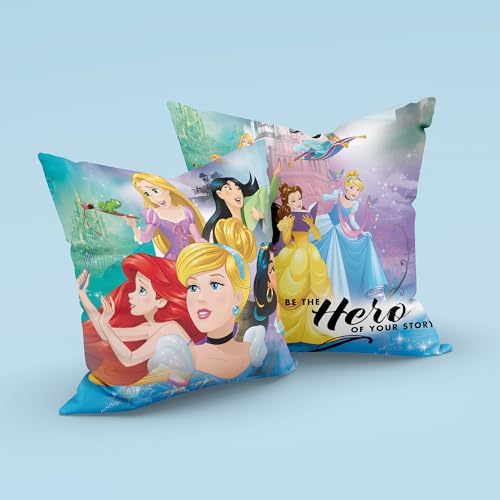 Image of Sassoon Princess Reversible Cartoon Printed Cushion Cover, Multi (Pack of 1)