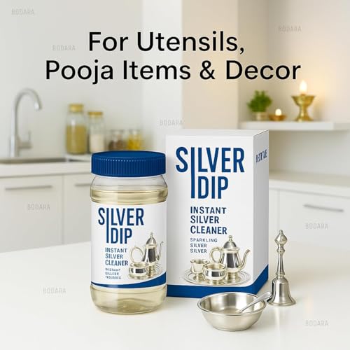 Image of Silver Dip - Fast-Acting Silver Cleaner for Home & Kitchen Use | Instantly Restores Shine Without Fading or Damage