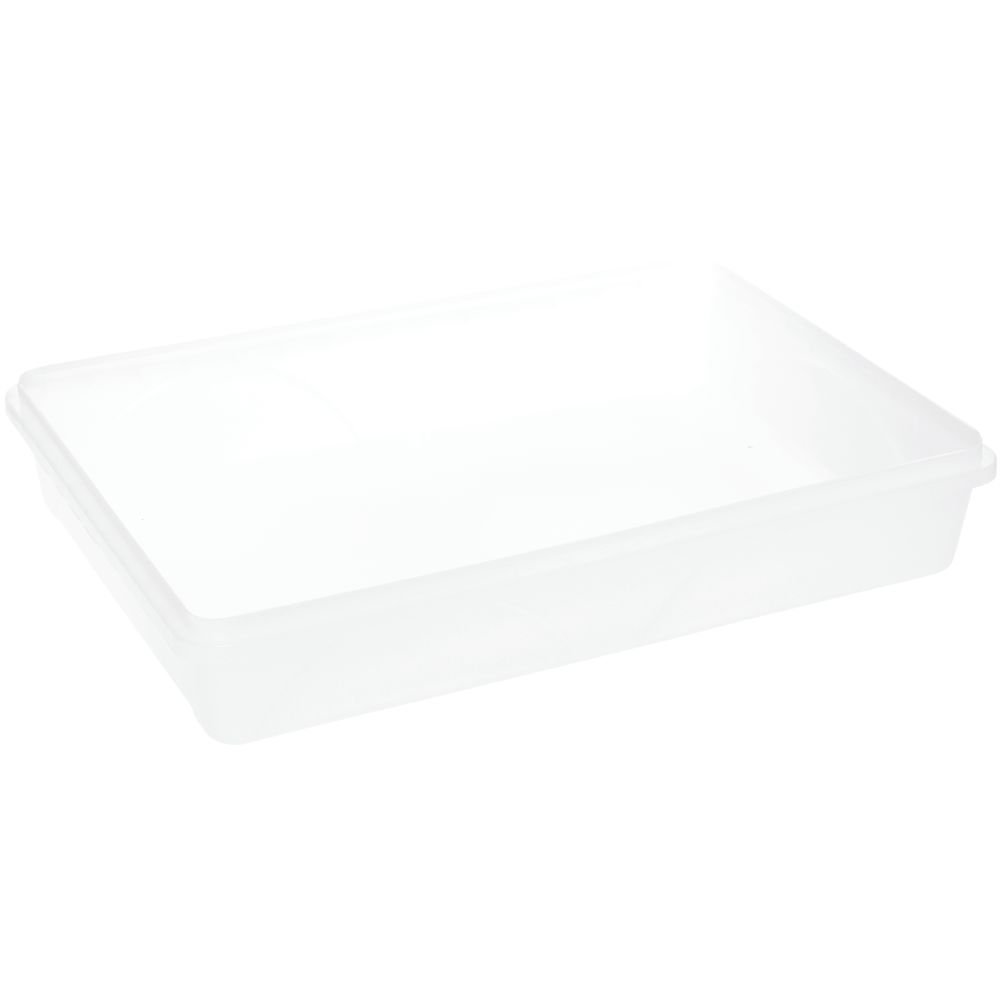 Food Storage Container Translucent 1.6 Gallon Plastic - 15 3/4" L x 11 3/8" W x 2 3/4" D by IEL - LACHANCE – 1.6 gallons, Plastic, Translucent, Model 69575603733