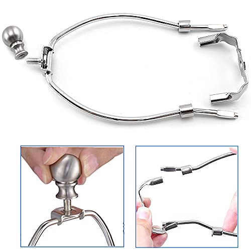 Marrteum 6-Inch Lamp Shade Harp Holder With Saddle Light Base And Ball Lamp Finial [2Set, Chrome-Plated] #TOP4