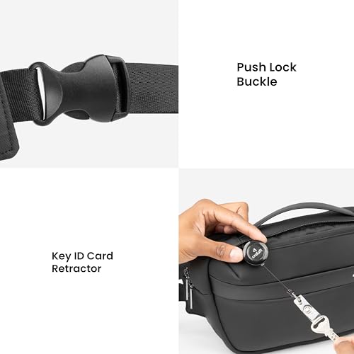 Image of CRALOFT Travel Waist Pouch Fanny Bag for Men & Women, Water-Resistance EVA 600GSM Polyster Crossbody Bag for Man & Woman, Stylish Chest Bag for Mobile Money Passport