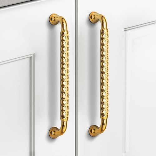 Image of Plantex Cabinet Handle /Kitchen Cabinet Door Handle /Wardrobe /224 mm Cupboard Handle /Door Pull-Push Handle for Home /Office - Pack of 2 (Gold)