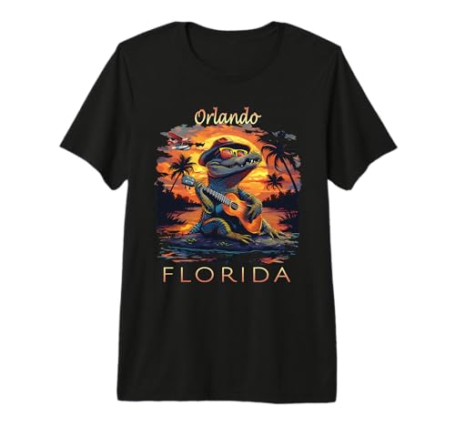 Orlando Florida Vacation Cute Alligator Premium Tri-blend T-Shirt