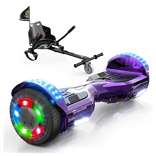 EVERCROSS Hoverboard, Self Balancing Scooter Hoverboard with Seat Attachment, 6.5" Hover Board Scooter with Bluetooth Speaker & LED Lights, Hoverboards Suit for Kids
