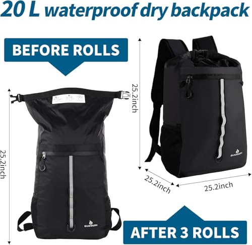 Drybag mochila impermeable, IPX68 con diseño sellado Roll-Top, mantiene el equipo seco para canotaje, kayak, deportes acuáticos, rafting, viaje y surf miniatura 4