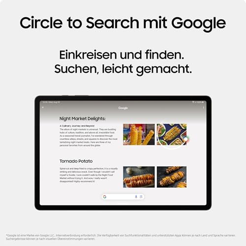 Samsung Galaxy Tab S9 AI-Android-Tablet, 5G, 128 GB / 8 GB RAM, MicroSD-Kartenslot, Inkl. S Pen, Simlockfrei ohne Vertrag, Graphit, Inkl. 36 Monate Herstellergarantie [Exklusiv bei Amazon] 5