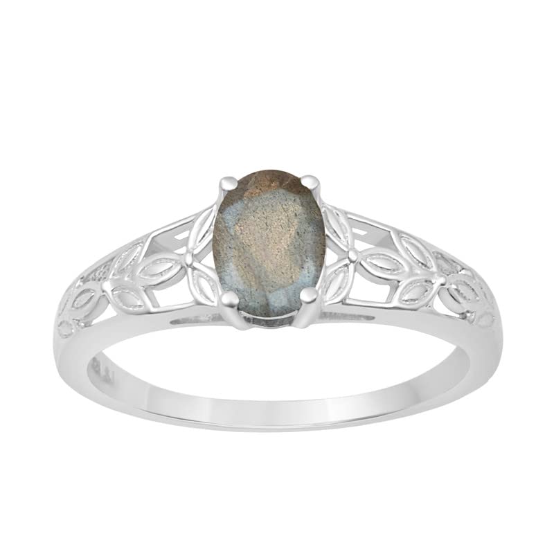 925 Sterling Silver Wedding Engagement Rings Choice Gemstone Oval Cut 7X5mm Anniversary Ring for Women