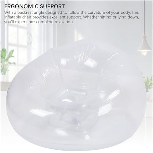 Chaise longue gonflable haute ténacité et canapé robuste étanche silver - 6
