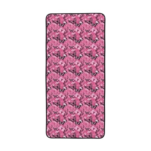Serviette de bain velours corail papillon rose séchage rapide pour douche et spa