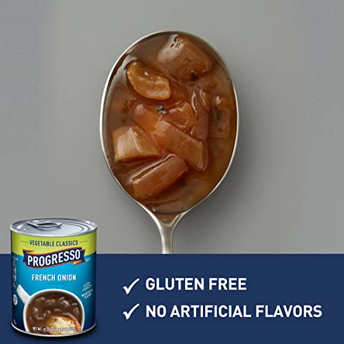 Image of Progresso Vegetable Classics, French Onion Canned Soup, Gluten Free, 18.5 oz. | Onion & beef broth, Low fat, No artificial flavors, No colors from artificial sources, No added MSG
