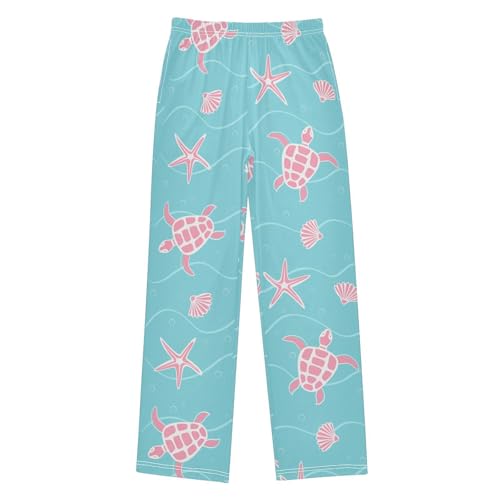 Boys' Pants Pink Turtles Starfish Blue Marine Long Bottoms Jogger Pants Elastic Waist Trousers with Pockets S-XL - Main Image