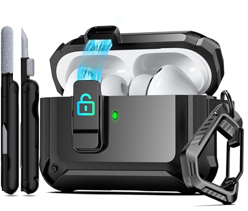 Image of AirPods Pro 3 Case with Lock Magnetic Lid MagSafe, Black