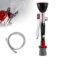 CGOLDENWALL Handaugenwaschstation Notfall Augenspüldusche 304 Edelstahl mit 1.5 m Drenchschlauch&Mehrschichtige, Filterdüse Schaumspray mit hoher Dichte für Labor, Industrie, Schule, Krankenhaus