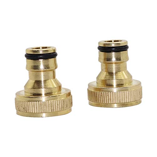 Conectores rápidos de cobre con rosca hembra de 1/2 3/4 para riego de jardinería 6