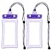 PATIKIL Waterproof Mobile Phone Pouch, 2 Pack Universal Underwater Phone Case Bag Floating Protection Cover Bags for Beach Diving, Purple