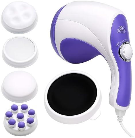 Concepta Full Body Massager for Pain Relief – Electric Massage Machine for Body Pain Relief | Full Body Massager for Back, Neck, Legs & Shoulder | For Men & Women | Corded, White