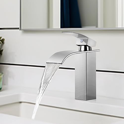 Wasserhahn Bad Mit Thermostat – 2-Griff Mischbatterie Für Waschbecken, Verchromt | Temperatur 20-50°C, 360° Schwenkbar
