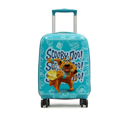 Image of YAYAVAR Scooby-Doo Kids Trolley Suitcase - 45L | Hard-Sided Printed Cabin Luggage with 8 Wheels, Number Lock, Scratch Resistant, Lightweight Travel Bag (50cm)