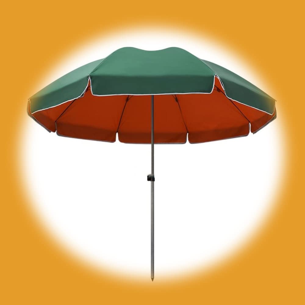 DDXW Market Umbrella With Height Adjustable, Outdoor Umbrella, 9ft/10ft, Beach Umbrella, Waterproof, For Market, Cafe, Patio, Backyard (Color : Green, Size : 2.8m)