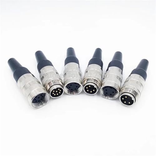 Conector industrial M16 macho con inserto de 6 pines para sensores