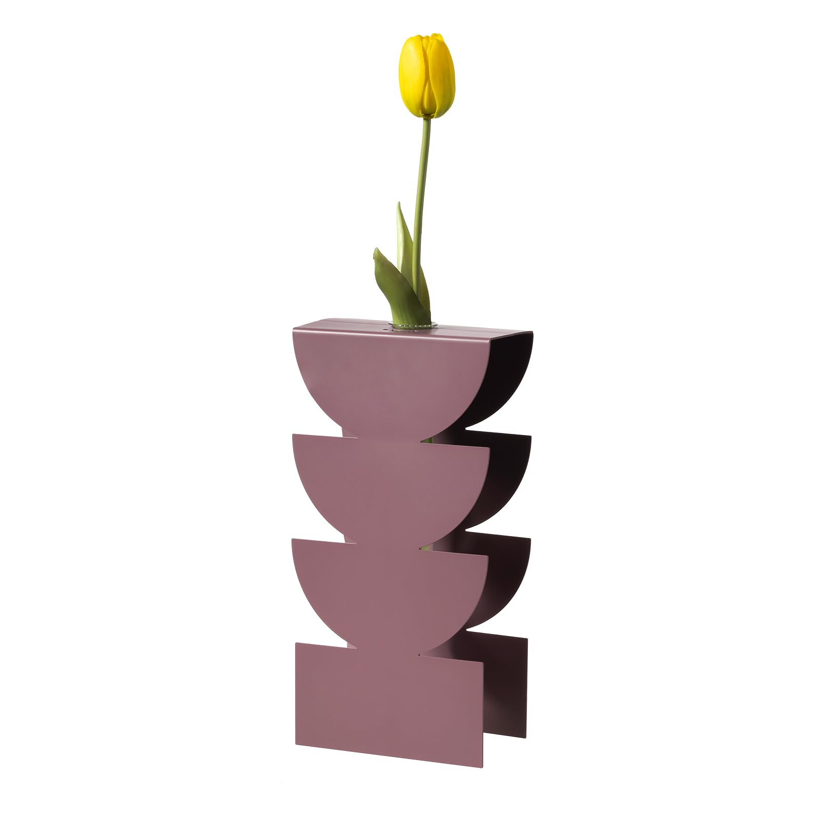 Vase à fleurs Memphis améthyste, illuminez votre table basse avec un décor géométrique