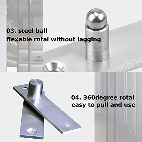 Jeffergarden 0 36 EU Pivot Hinge Furniture Hardware Heavy Duty 360 Degree Rotation for Building Door System Stainless Steel - Image 4